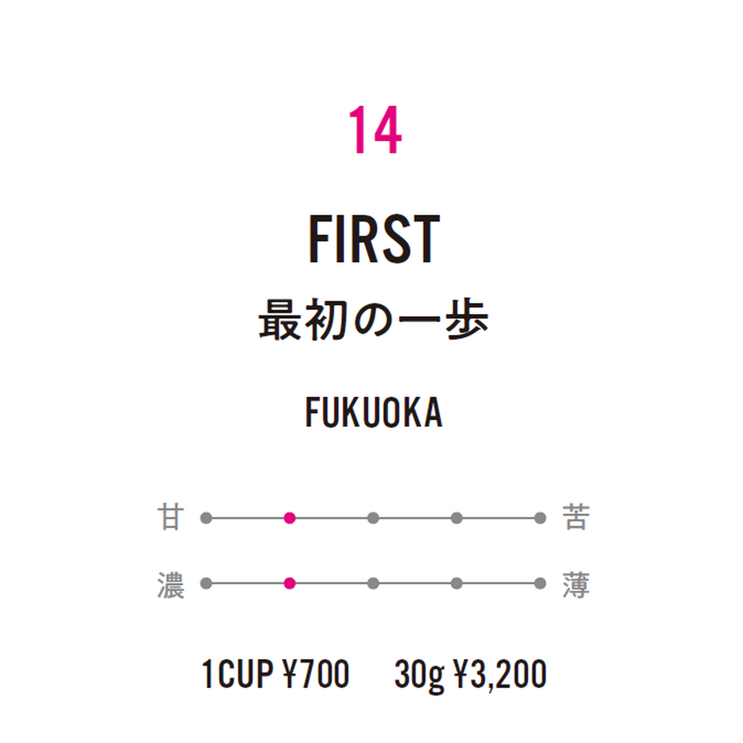 No.14 FIRST-最初の一歩-